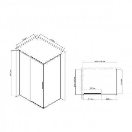 Vincea Slim-U VSR-2SU9012CL душевой уголок
