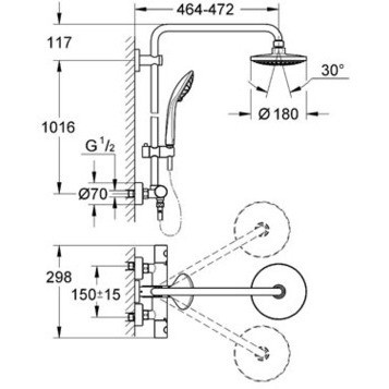 Grohe Euphoria 260 27615001 Душевая стойка