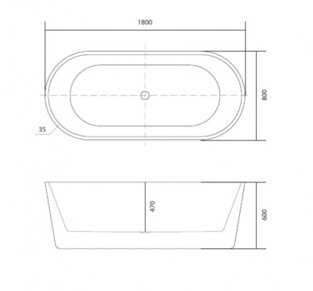 Aquatek ОВО 180x80 Акриловая ванна без гидромассажа