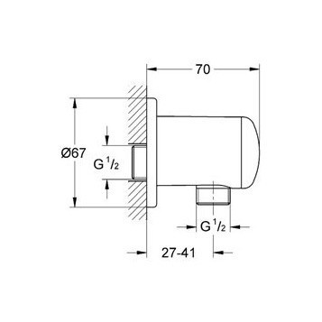 Grohe Relexa 28671000 шланговое подсоединение