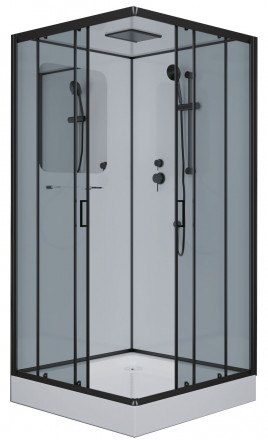 Niagara NG-6902Q BLACK 100х100 душевая кабина низкий поддон
