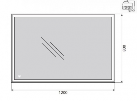 Belbagno SPC-GRT-1200-800-LED Зеркало 1200x25x800 с встроенным светильником