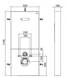 Oli QR-Inox Susp Button 061565 модуль для подвесного унитаза (белый)