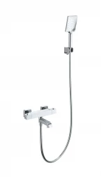 Wonzon &amp; Woghand Stay WW-B2026-A1-CR Смеситель для ванны с душем и термостатом черный матовый