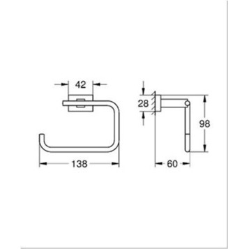Grohe Essentials Cube 40507001 Держатель туалетной бумаги