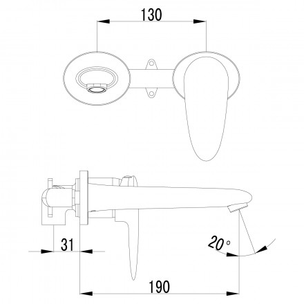 Lemark Status LM4426C смеситель для раковины, встраиваемый