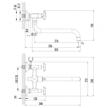 Lemark Practica LM7551C смеситель для ванны и душа