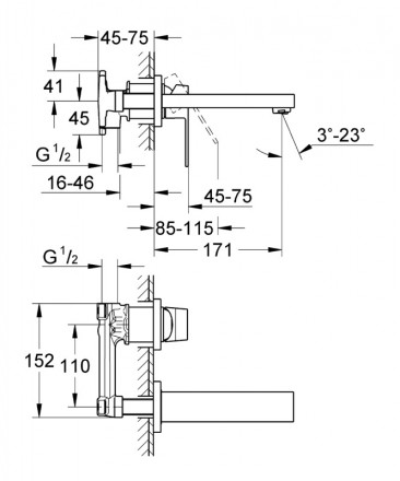 Grohe Eurocube 19895000 смеситель для раковины