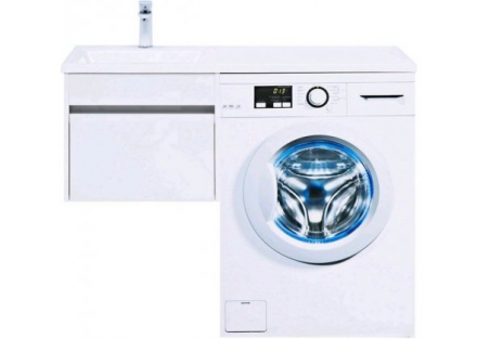 Aquanet Токио 110 L белый тумба с раковиной (подвесная, 1 ящик)