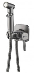Lemark Solo LM7165GM смеситель с гигиеническим душем, встраиваемый