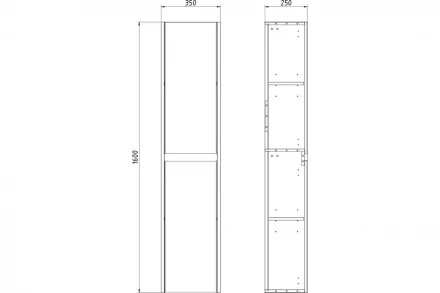 Dreja Luxury 99.2014 Пенал 35 универсальный серый базальт