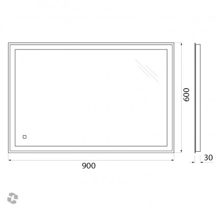 BelBagno SPC-GRT-900-600-LED-TCHЗеркало