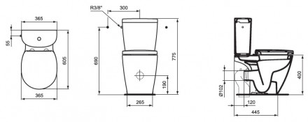 Ideal Standard Connect Space E119501 Напольный унитаз (чаша)