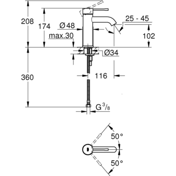 Grohe Essence New 23590001 смеситель для раковины