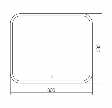 Azario Стив-6 ФР-00001651 Зеркало c подсветкой и диммером МФМ 800х680