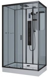 Niagara NG-6912GQL BLACK 120х80 душевая кабина низкий поддон