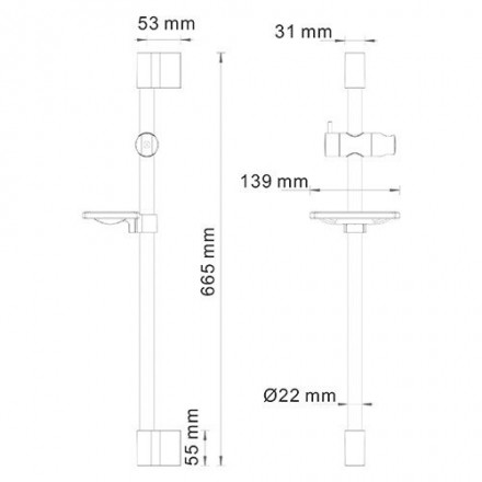 Wasserkraft A063 Душевая штанга