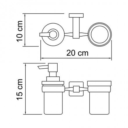 Wasserkraft Lippe K-6589 Держатель дозатора и стакана