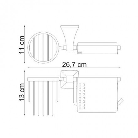 Wasserkraft Wern К-2559 Держатель туалетной бумаги и освежителя