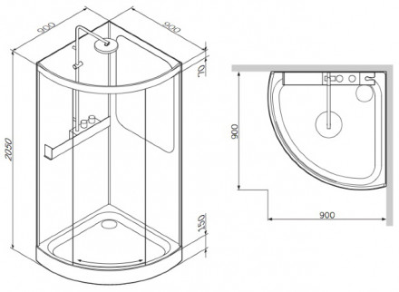 Am.pm Like W80C-016-090MTA душевая кабина 90x90