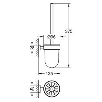 Grohe Essentials Cube 40513001 Ёршик