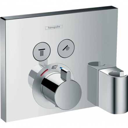 Hansgrohe ShowerSelect 15765000 смеситель термостат для душа на 2 потребителя (внешняя часть)