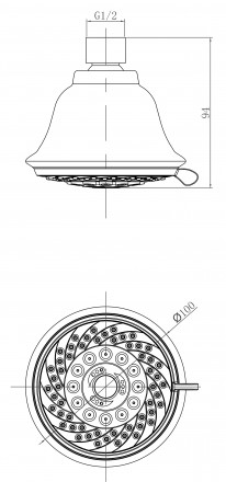 Lemark LM8040C Верхний душ