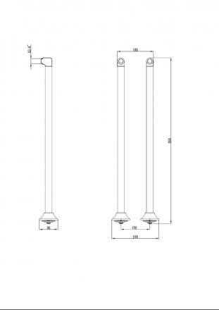 Lemark LM8565C колонны для напольного смесителя