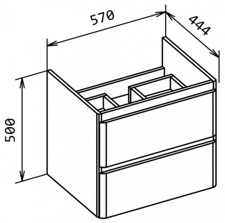 Belbagno ALBANO-CER-600-2C-SO-BL Тумба под раковину