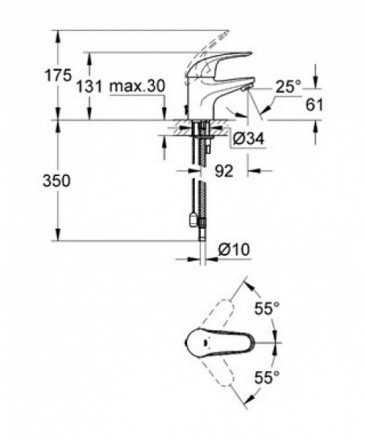 Grohe Euroeco 124428 комплект 3 в 1