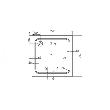 Vincea H135 VST-2AS-9090 поддон для душа акриловый