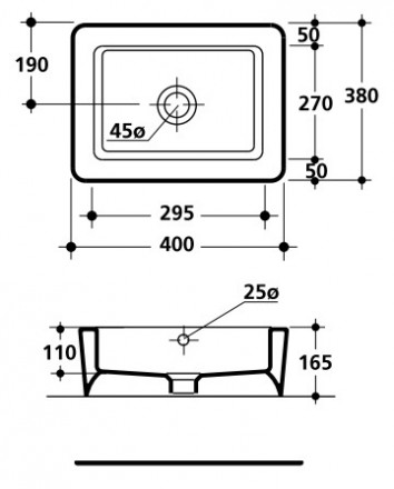 Kerasan Ego 3247 Раковина 40x38