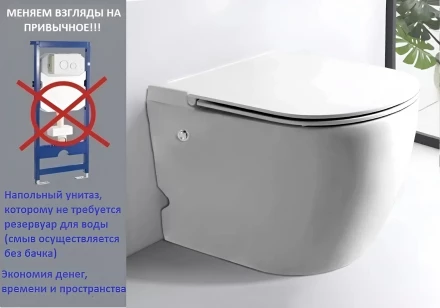 Ceruttispa Sella Plus CT10198 Унитаз с функцией импульсного смыва