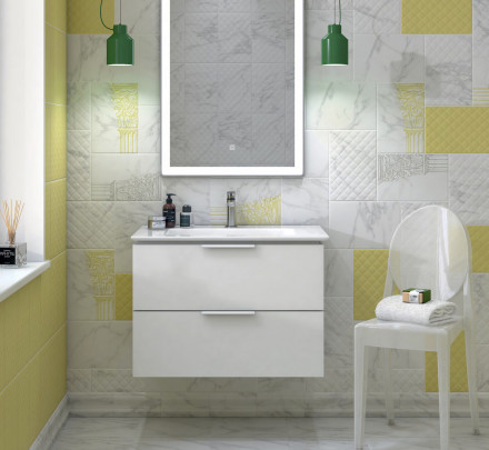 Kerama Marazzi Piano 75 раковина, белая глянцевая