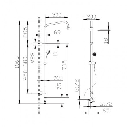 Bravat FIT-S D283CP-2A-RUS душевая стойка