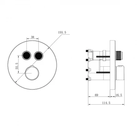 Vincea Inspire VSFW-3I22MT5MB Душевой комплект