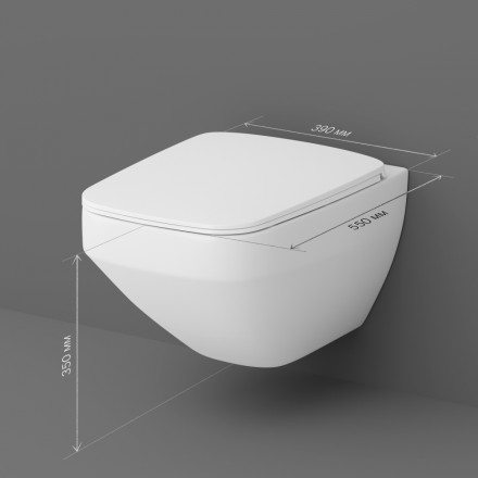 Am.pm Inspire V2.0 C50A1700SC Унитаз подвесной безободковый с сиденьем микролифт