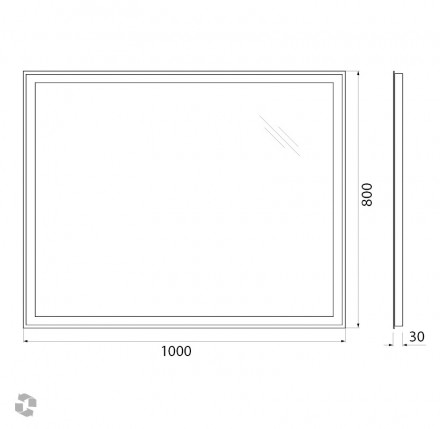 BelBagno SPC-GRT-1000-800-LED-BTN Зеркало