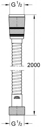 Grohe 28145000 Relexa Душевой шланг 2 м