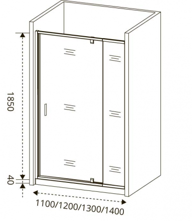 Good Door Orion WTW-PD-110-C-CH Душевая дверь
