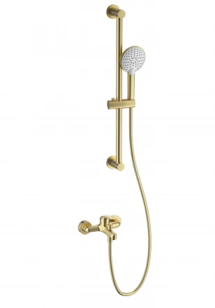 Wonzon &amp; Woghand WW-4560-BG Смеситель для ванны с душевым гарнитуром брашированное золото