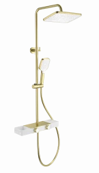 Wonzon &amp; Woghand Shelf WW-B3552-BG Душевая система с термостатом брашированное золото