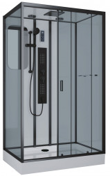 Niagara NG-6912GQR BLACK 120х80 душевая кабина низкий поддон