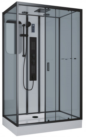 Niagara NG-6912GQR BLACK 120х80 душевая кабина низкий поддон