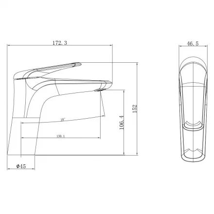 Wonzon &amp; Woghand Fit WW-A41222-MB Смеситель для раковины брашированное золото