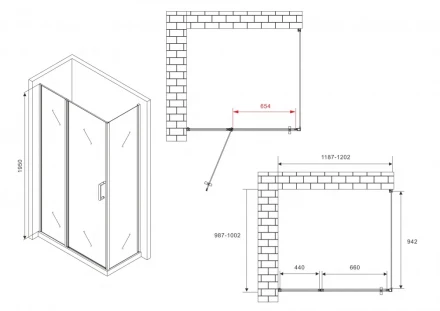 ABBER Sonnenstrand AG04120S-S100 душевой уголок