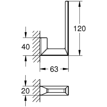 Grohe Selection Cube 40784000 Держатель запасного рулона бумаги