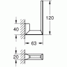 Grohe Selection Cube 40784000 Держатель запасного рулона бумаги Grohe Selection Cube 40784000 Держатель запасного рулона бумаги