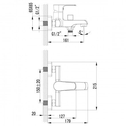 Lemark Plus Factor LM1612C смеситель для ванны
