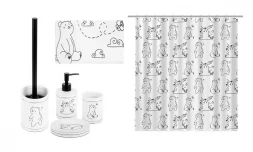 Fixsen TEDDY FX-600-T6 Сет дозатор FX-600-1, стакан FX-600-3, мыльница FX-600-4, ерш FX-600-5, коври